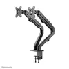 Image de Neomounts FPMA-D650D - Kit de montage - pleine action - pour 2 écrans LCD - acier - noir - Taille d'écran : 17"-27" - pinces montables, oeillet,