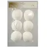 Image de Boules de Noel diamètre 60 mm Coton neige Blanc X6