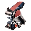 Image de Ponceuse Stationnaire - 350W - 150mm - avec 2 Bandes abrasives (P80 et P120) et 2 disques abrasifs (P80 et P120)