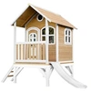 Image de Cabane enfant TOM Brun Blanc avec toboggan Blanc
