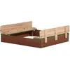 Image de ELLA XL Bac a sable avec bancs Marron Vert 120x120x22cm