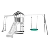 Image de Structure de jeu Beach Tower cadre escalade et balancoire Nid Summer Blanc Gris Toboggan Blanc