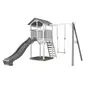 Image de Structure de jeu Beach Tower Blanc Gris avec 1 balancoire et toboggan Gris