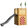 Image de ARTHUR Aire de jeux en cèdre vernis naturel, toboggan Gris