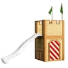 Image de ARTHUR Aire de jeux en cèdre vernis naturel, toboggan Blanc