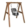 Image de Baby Swing Marron avec assise Gris et blanche