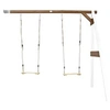 Image de Portique mural en bois Blanc Marron 2 agrès 160x244x207cm