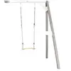 Image de Portique mural en bois Gris Blanc 1 balançoire 160x171x207cm