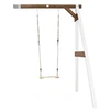 Image de Portique mural en bois Blanc Marron 1 balançoire 160x171x207cm