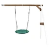 Image de Portique mural en bois Blanc Marron avec balancoire siege nid rond