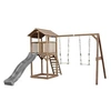 Image de Beach Tower avec Balancoire Double Marron Toboggan Gris