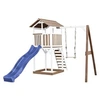 Image de Beach Tower avec Balancoire Simple Marron Blanc Bleu Toboggan