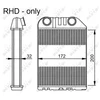 Image de Radiateur De Chauffage, Chauffage Intérieur Nrf 54286 Opel;Vauxhall