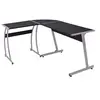 Image de Bureau d'angle en forme de L Noir