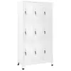 Image de Armoire à casier avec 9 compartiments Acier 90x45x180 cm Gris