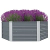 Image de Jardinière - - Hexagonale - Acier galvanisé - 129 x 129 x 46 cm - Gris