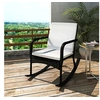 Image de Chaise exterieur non pliable en resine tressee H. 91 cm noir