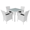 Image de Salon de jardin resine tressee noir 4 personnes 90.0 x 90 x 75 cm 5 pieces