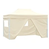 Image de Tente pliable avec 4 parois latéraux 3 x 4,5 m Blanc crème