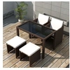 Image de Salon de jardin rotin 4 personnes 5 pieces