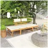 Image de Banc de jardin avec coussins 2 en 1 190 cm Bois solide d acacia