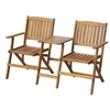Image de Banc de jardin pliant et table à thé 140cm Bois d acacia solide