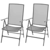 Image de Lot de 2 chaise exterieur empilable non pliable en acier H. 104 cm gris