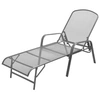 Image de Chaise longue H. 65 cm L. 66 cm gris en acier non pliable