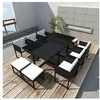 Image de Salon de jardin resine tressee noir 11 pieces 165.0 x 109 x 72 10 personnes