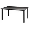 Image de Table de jardin Noir 150x90x74 cm Aluminium et verre