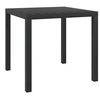 Image de Table de jardin Noir 80 x 80 x 74 cm Aluminium et WPC