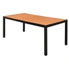 Image de Table de jardin Marron 185 x 90 x 74 cm Aluminium et WPC