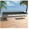 Image de Salon de jardin aluminium noir 5 pieces 4 personnes