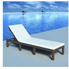 Image de Chaise longue H. 22 cm beige L. 60 cm en resine tressee non empilable non pliable