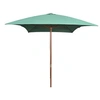 Image de Parasol avec poteau en bois 200 x 300 cm Vert