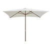 Image de Parasol rectangulaire en bois 200 x 300 cm - - Blanc crème - Manuel