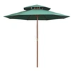 Image de Dubbeldekker parasol 270x270 cm houten paal groen42963