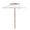 Image de Parasol à Deux Etages avec Poteau en Bois, Pare-soleil de Patio, Abri de Soleil, Parasol de Patio Terrasse Extérieur, 42964