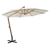 Image de Parasol Suspendu avec Poteau en Bois, Pare-soleil de Patio, Abri de Soleil, Parasol de Plage Jardin Terrasse 42966
