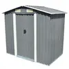 Image de Abri de stockage pour jardin Métal Gris 204 x 132 x 186 cm 42983