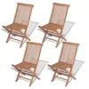 Image de Chaises pliables de jardin lot de 4 Bois de teck solide