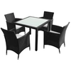 Image de Salon de jardin en.casa resine tressee noir 5 pieces