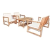 Image de Salon de jardin 4 pcs avec coussins Bambou