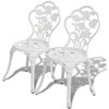 Image de Lot de 2 chaise H. 81.5 cm non empilable non pliable exterieur en aluminium blanc