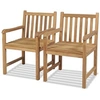 Image de Chaise d'extérieur 2 pcs Teck 58 x 60 90 cm
