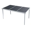 Image de Table de jardin 150x90x74 cm Noir Acier