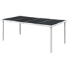 Image de Table de jardin 190x90x74 cm Noir Acier