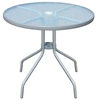 Image de Table de Bistro Table de Jardin Table de Salle à Manger d'Extérieur Table de Patio Meuble de Terrasse Arrière-cour Dîner Gris 80x71 cm Acier 43316