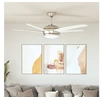 Image de Ventilateur de plafond orné avec lampe 128 cm Blanc 50538