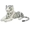 Image de Tigre en peluche - - XXL - Blanc avec rayures - 146 x 40 cm - Pour enfants à partir de 3 ans